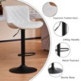 thumbnail image 3 of YOUNIKE Bar Stools 1 Pcs Faux Leather Padded Swivel Kitchen Counter Barstools, White, 3 of 9