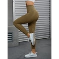 thumbnail image 2 of Unique Bargains Women's High Waisted Leggings Tummy Control Thigh Shapers Pants S Brown, 2 of 6