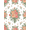 Peach Pink Ivory, Pattern 9, variant on ODIKA 4'x6' Washable Area Rug Cottage Vintage Bouquet With Romantic Spring Petal Border Floral Rose Refined for Bedroom, Reading Nook, Pet Friendly & Non-Shedding