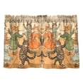 thumbnail image 7 of Yayeee Kitchen Curtains Tier Pair Light Filtering 27"x36" Rod Pocket Short Cafe Window Panel, Cats in Party, 7 of 7