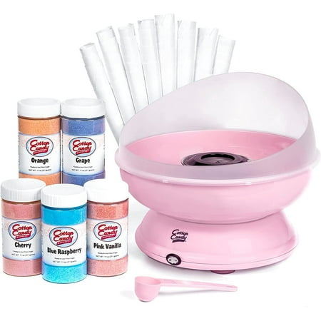 

YIGOU CC1000-S Cotton Candy Machine with 5 Sugar Pack - Cherry Grape Blue Raspberry Orange Pink Vanilla