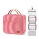 thumbnail image 1 of Bolsa de lavado de viaje de lona a rayas bolsa de lavado de lona impermeable separación seca y húmeda bolsa de cosméticos de viaje de lona de gran capacidad rayas rojas y blancas Zefei Wu 9024735080879, 1 of 1
