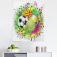 thumbnail image 1 of Cartoon Tapestry, Pattern of Sports Balls on Watercolors Splash Vibrant Art Graphic Playroom, Fabric Wall Hanging Decor for Bedroom Living Room Dorm, 5 Sizes, Multicolor, by Ambesonne, 1 of 1