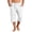 White, variant on Migroa Mens Solid Capri Pants Elastic Waist Stretch Casual Trousers Summer Outdoor Beach Bottoms Beige L