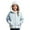 A01-Light Blue, variant on Jinhomg Girls Zip up Hoodie Jacket Sherpa Lined Jackets Kids Cute Fur Trim Hooded Sweatshirts Warm Winter Fleece Coats Outwear with Pockets