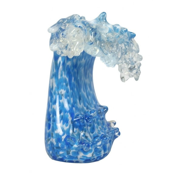 Dale Tiffany Laguna Wave Modern Art Glass Figurine in Azure Blue
