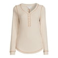 thumbnail image 5 of Time and Tru Women's Long Sleeve Henley Top, 5 of 5