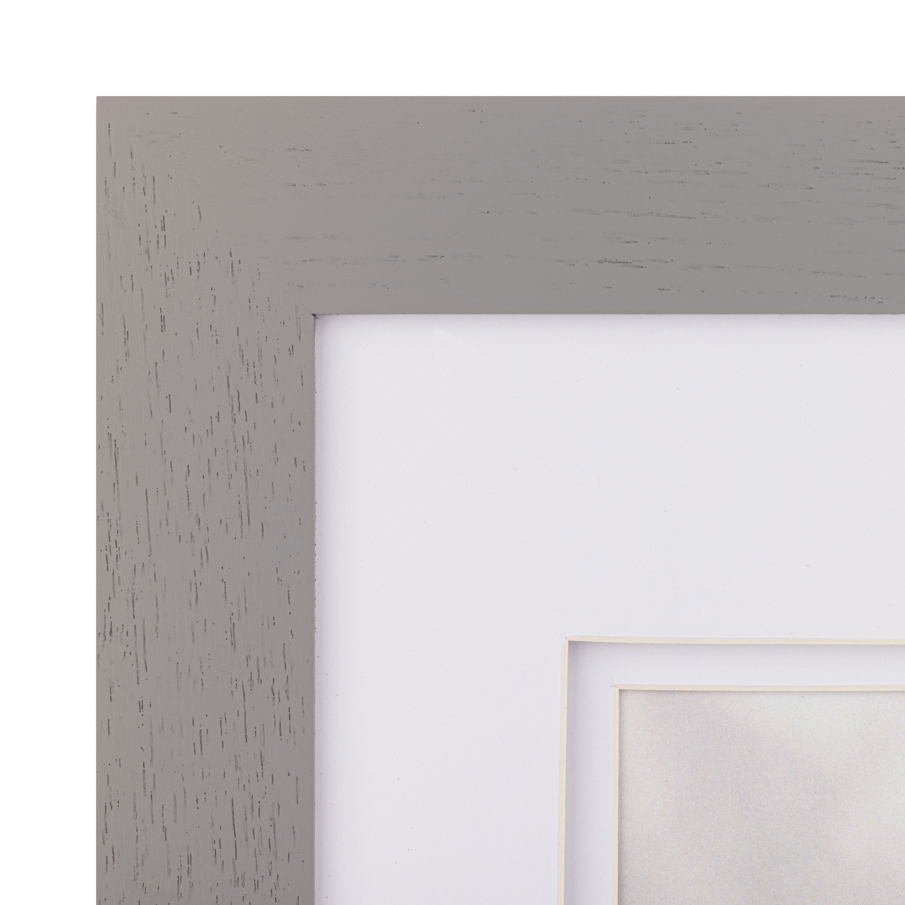 Gallery Solutions 10"x20" Wall Frame, Wall Mount Display for 5x7 Photos - Flat Gray