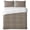 Brown, variant on Brown Woven Tweed Twin Duvet Cover Set, Rustic Rough Weave Burlap Texture Decorative 3 Piece Bedding Set with Zipper Closure Soft Breathable Microfiber Comforter Cover 2 Pillowcases