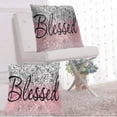thumbnail image 5 of Black Blessed Throw Pillow Covers Set of 2 18X18 Silver Pink Dot Highlights Decorative Pillows with Zipper for Couch Home Decor Living Room, 5 of 6