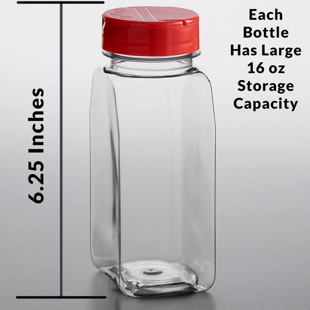 Skyway Supreme Large 16 Oz Plastic Spice Bottles Seasoning Containers Jars Flap Cap Pour And Sifter Spice Shaker Refillable Perfect For Storing Dispensing Herbs Bbq Rub Bpa Free Set Of 2 Walmart