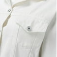 thumbnail image 2 of Vedolay Jean Jackets for Women Womens Denim Jackets Button Down Long Sleeve Stretch Classic Jean Coat,White L, 2 of 5