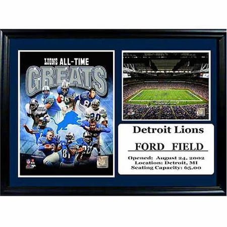 NFL 12x18 Photo Stat Frame, Detroit Lions All Time
