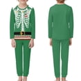 thumbnail image 2 of Renewold 2pcs Elf Candy Canes Pajama for Family All Sizes Christmas Warm Pjs Nightwear Set Stretchy Crewneck Lounge Wear for Kids 3-4 Years Loose Fitting Athletic Clothing,Green, 2 of 5