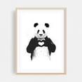 thumbnail image 2 of All you need is love - Illustration Black and White Animal Wildlife Minimalist Sketch Unframed Wall Art Print 16 x 24 inches, 2 of 16