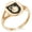 Rose Gold, variant on Stainless Steel Swan Harmony Coat of Arms Shield Minimalist Oval Top Polished Statement Signet Ring