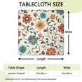 thumbnail image 2 of Pioneer Flower Floral Print Pattern Square Fitted Tablecloth with Elastic Edge,Square Table Cover,Washable Elastic Table Cover for Home Kitchen Party Decor 34"x34", 2 of 6