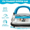 thumbnail image 6 of 12V Bumper Car Powered Ride on Toy for Kids with Seat Belt, Remote Control, Bluetooth, White, 6 of 7
