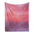 thumbnail image 1 of Coral Soft Flannel Fleece Throw Blanket, Vanilla Sky with Clouds Tenderness Dreamy Unreal Soft Heavenly, Cozy Plush for Indoor and Outdoor Use, 50" x 60", Pale Pink Coral Lilac, by Ambesonne, 1 of 6