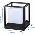 thumbnail image 4 of Luz de jardín exterior de 10 W, bolardo de luz, iluminación de jardín impermeable IP65, enchufe E27, para jardines, caminos, césped (negro) kaili Sencillez, 4 of 4