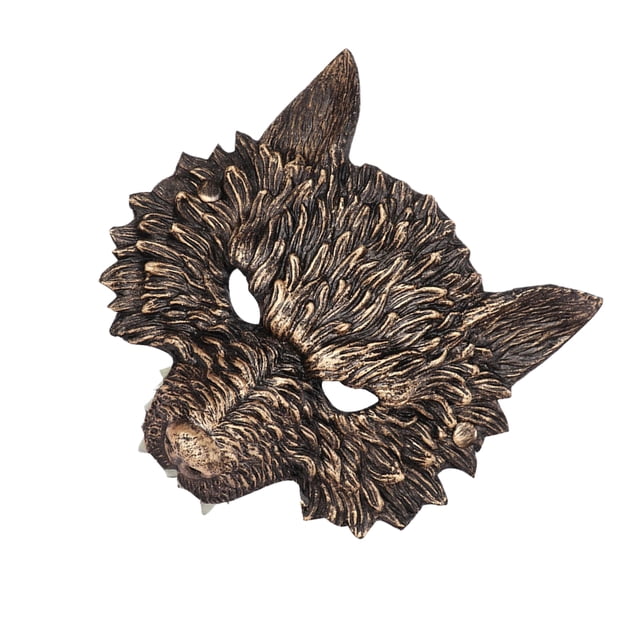yingyy Mask Halloween Wolf Cosplay Masquerade Animal Masks For Activities 3D Three-dimensional Effect Gold