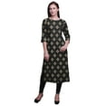 thumbnail image 1 of Moomaya 3/4 Sleeve Straight&nbsp;Tunic Tops Women Printed Kurta Summer Wear For Women, 1 of 6