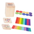 thumbnail image 1 of Juguete clasificador de colores, caja de combinación de aprendizaje, 3 en 1, colorido, para aprendizaje, regalos de cumpleaños, juguetes sensoriales,, 1 of 9