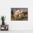thumbnail image 2 of Isaac Israels Donkey Rides On The Beach Portrait Extra Large XL Wall Art Poster Print, 2 of 3