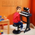 thumbnail image 3 of Piano Musical Infantil Electrico con Banco y Microfono, Graba Sonidos Musicales para Niño y Niña, 3 of 9