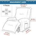 thumbnail image 6 of SUSUZI Recliner Cover 4-Pieces Recliner Stretch Armchair Slipcover, Recliner Cover 1 Seater, Furniture Couch Protector Soft with Elastic Chair Covers, Navy Blue, 6 of 6