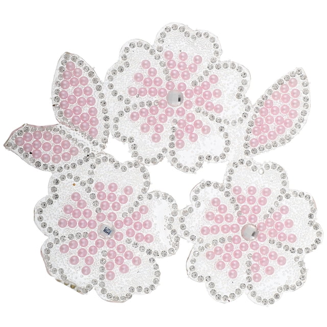 Raindrops Parche De Hierro En Forma De Flor Con Pedrería Para Decorar Chaquetas Y Bolsas