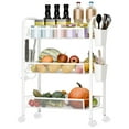 thumbnail image 2 of 5-Tier Rolling Kitchen Cart with Baskets, Stackable Wire Storage Organizer, Movable for Pantry, Bathroom, Laundry, No Tools Assembly, 2 of 8
