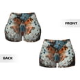 thumbnail image 5 of Fotbe Butterfly and Bloom Beauty Seamless Shorts, Womens Workout Shorts High Waist Stretch Booty Short for Gym/Yoga/Running/Biking-Large, 5 of 9