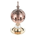 thumbnail image 1 of 1 candelabro incensario hueco con soporte para velas, adorno de hierro para candelabro., 1 of 8