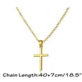 thumbnail image 2 of Jewelry Necklace Mens Jewelry Cross Necklace Necklaces Mens Necklaces Gold/Silver Cross Necklace for Men 2 Pack, 2 of 6