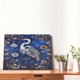 thumbnail image 4 of Naloa Blue Heron Floral Garden Print Canvas Picture,Wall Pictures, Modern Decorative Poster,Art Prints for Bedroom, Toilet, 40 x 30 cm, Built-in Wooden Frame, 4 of 6