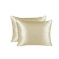 thumbnail image 7 of BLISSFORD Satin Pillowcase with Zipper, for Hair and Skin Care, Feels Soft and Cool Like a Silk Pillowcase, Satin Pillow Cases 2 Pack, Silk Pillow Cover, Ivory - King Size, Set of 2, 7 of 7