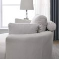 thumbnail image 7 of Accent Swivel Barrel Chair with Storage Ottoman, 51“ Round Accent Chair Lounge Chair with Pillows, Upholstered Linen Fabric Oversize Sofa Chair Reading Chair, for Bedroom, Hotel, Beige, 7 of 7