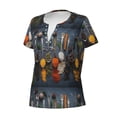thumbnail image 2 of Naloa Various Herbs And Spices In Spoons Print T-Shirts Short Sleeve V Neck Tees for Women Fashion Tops Trendy Lightweight Soft Casual Summer Outfits Clothes, 2 of 5