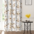 thumbnail image 3 of Lfeey Blackout Curtains for Bedroom 84 inch Lenght, Sage Brown Watercolor Floral, Thermal Insulated Light Blocking Grommet Drapes, Set of 2, 3 of 7