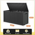 thumbnail image 3 of Bifanuo 80-Gallon Resin Deck Box with Lock, Waterproof Outdoor Storage Box for Patio Furniture, Garden Tools, Pool Supplies, Cushions & Seasonal Items, 3 of 6