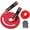 Red, variant on Weighted Jump Rope for Workout Fitness(1LB), Tangle-Free Ball Bearing Rapid Speed Skipping Rope for MMA Boxing Weight-loss,Aluminum Handle Adjustable Length 9MM Fabric Cotton+9MM Solid PVC Rope Red