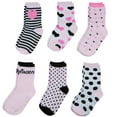 thumbnail image 2 of Peak 2 Peak Unisex Infant, Baby and Toddler 6-Pack Princess Ankle Socks - 6-12 Months, 2 of 6