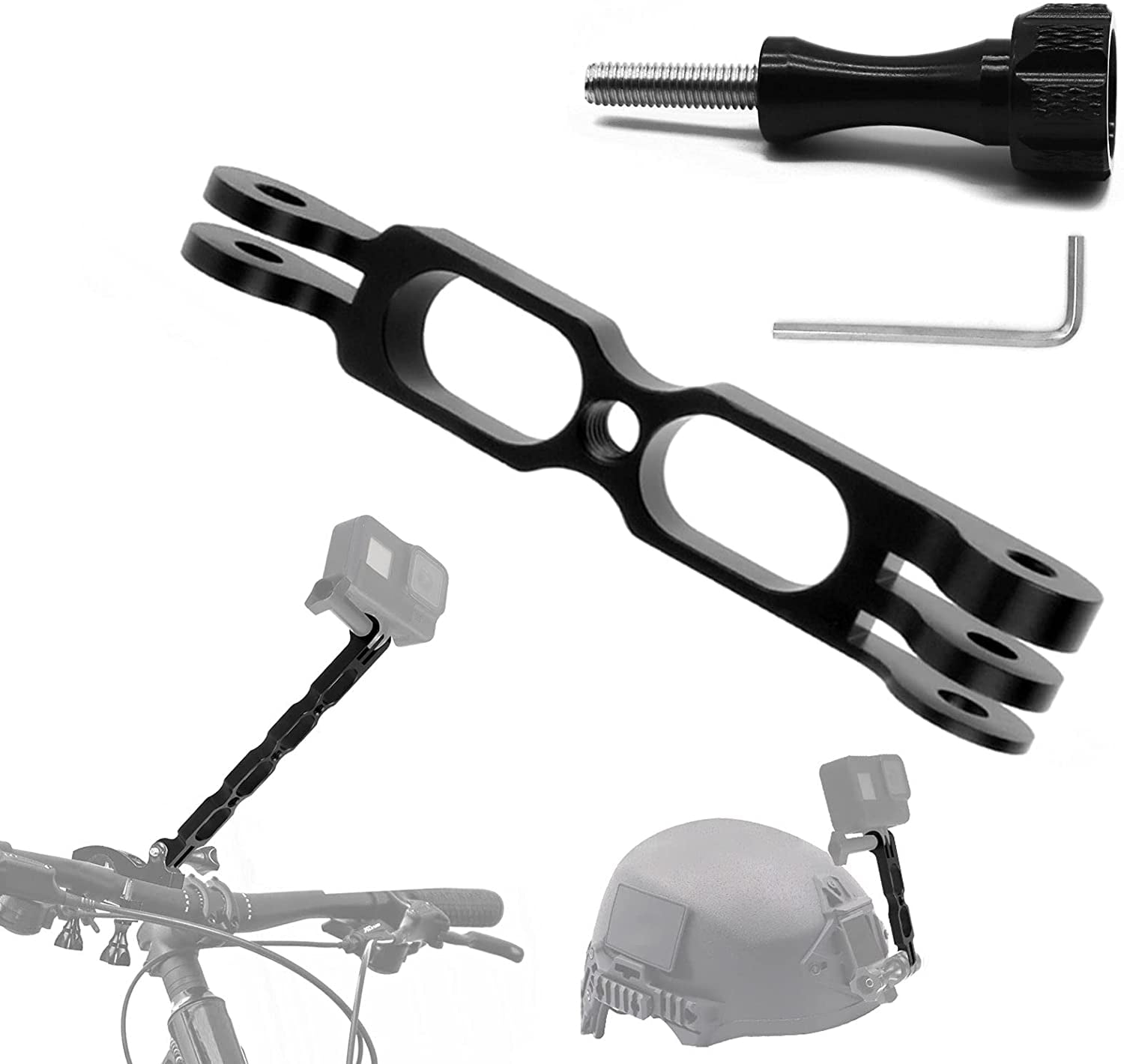 Aluminum Extension Arm Mount Helmet Stick Extension Arm Mount