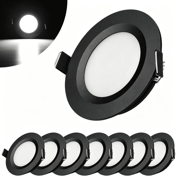 HIBIBUD Rv Puck Light,Led Recessed Ceiling Light,12V Rv Lighting Interior,Ultra-Thin Camper Lighting Fixtures,High Brightness for Rv Motorhome Boat Ultra-Thin Rv Led Lights Interior 12V