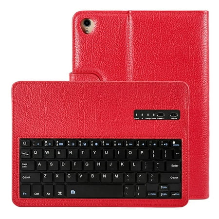 Tablet 7in Keyboard Case iPad Pro 11 Inch 2018 Litchi Grain Tablet Case with Removable Wireless USA Keyboard Tablet Protector (Red) By Codream ()