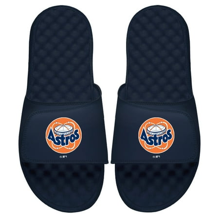 Men s ISlide Navy Houston Astros Cooperstown Logo Slide Sandals