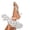 White, variant on Women's Polka Dot Print Kitten Heel Flip Flop, Square Toe Open Back Slides for Party and Daily Wear
