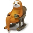 thumbnail image 3 of 1Pc Sloth Statue Small Resin Figurine, Cute Wild Animal Sculpture, Garden Outdoor Home Office Desktop Shelf Car Decor Creative Craft Ornament Gift (Orange), 3 of 7