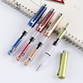 thumbnail image 2 of Visland Titanium Fountain Pen High Ink Capacity Vacuum Filling Stainless Steel Fine Smooth Writing Pen for Daily Writing, 2 of 8